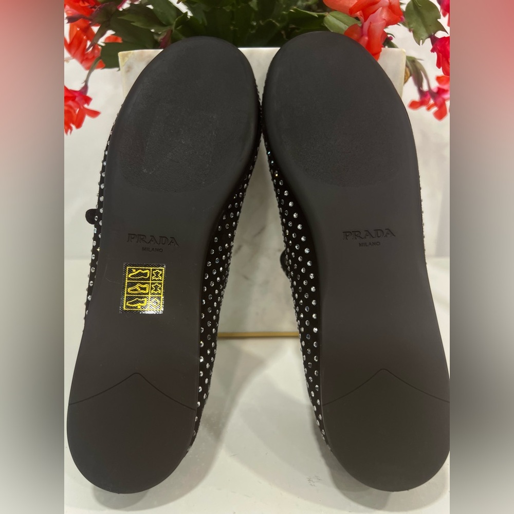 PRADA
Crystal Saffiano Dual Mary Jane Ballerina Flats - Picture 13 of 13